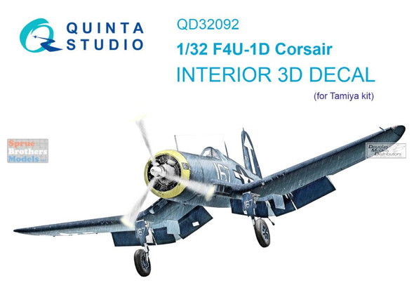 QTSQD32092 1:32 Quinta Studio Interior 3D Decal - F4U-1D Corsair (TAM kit)