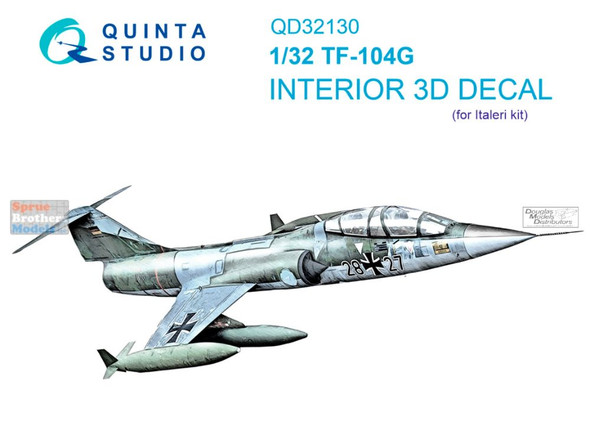 QTSQD32130 1:32 Quinta Studio Interior 3D Decal - TF-104G Starfighter (ITA kit)