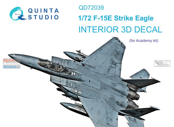 QTSQD72039 1:72 Quinta Studio Interior 3D Decal - F-15E Strike Eagle (ACA kit)