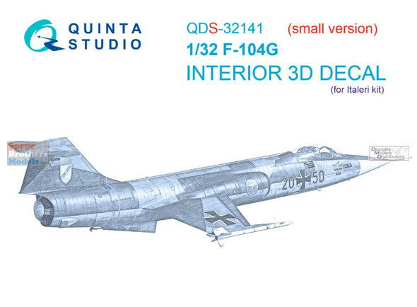 QTSQDS32141 1:32 Quinta Studio Interior 3D Decal - F-104G Starfighter (ITA kit) Small Version