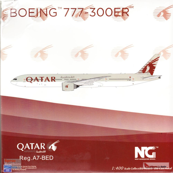 NGM73012 1:400 NG Model Qatar Airways B777-300ER Reg #A7-BED (pre-painted/pre-built)