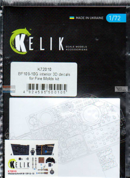 RESK72010K 1:72 ResKit/Kelik 3D Detail Set - Bf109G-10 (FNM kit)