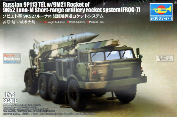 TRP07179 1:72 Trumpeter Russian 9P113 TEL with 9M21 Rocket of 9K52 Luna-M Short-Range Artillery Rocket System [FROG-7]