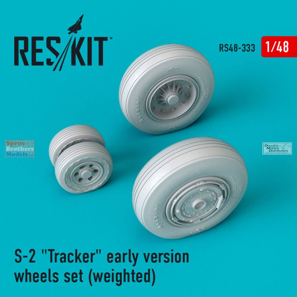 RESRS480333 1:48 ResKit S-2 Tracker Early Weighted Wheels Set