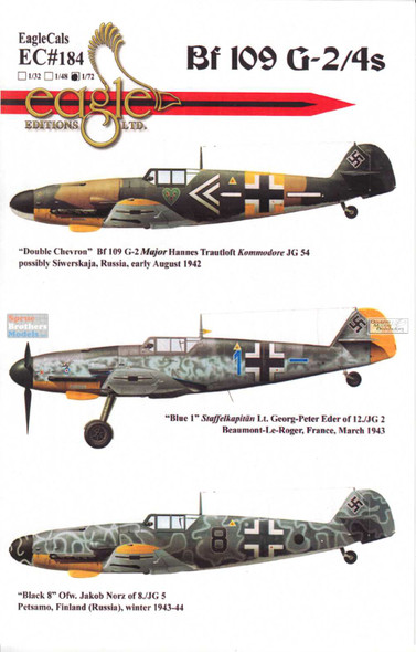 ECL72184 1:72 Eagle Editions Bf109G-2 Bf109G-4