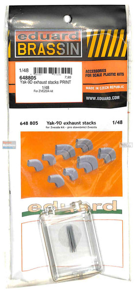 EDU648805 1:48 Eduard Brassin Print - Yak-9D Exhaust Stacks Set (ZVE kit)