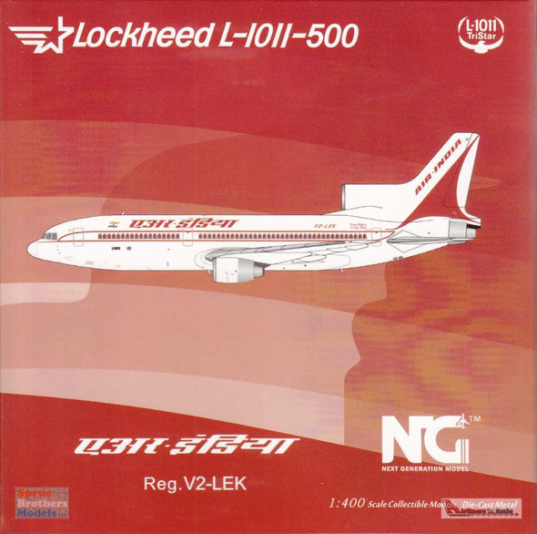 NGM35019 1:400 NG Model Air India Lockheed L-1011-500 Reg #V2-LEK (pre-painted/pre-built)