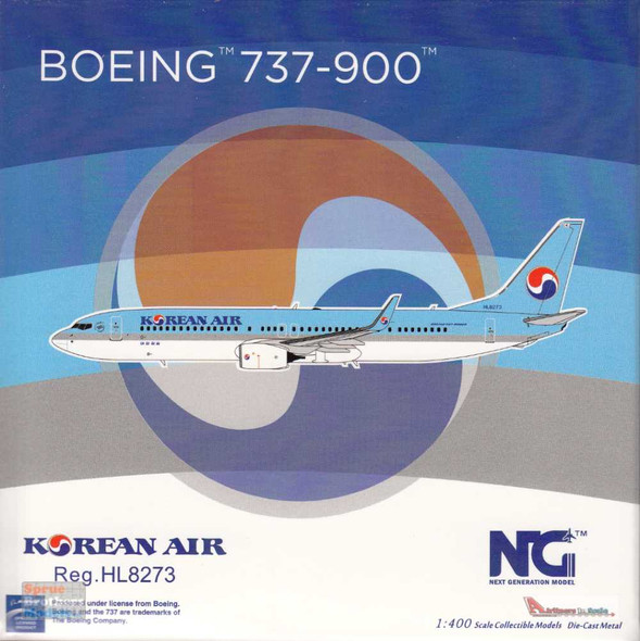 NGM79016 1:400 NG Model Korean Air B737-900ER Reg #HL8273 (pre-painted/pre-built)