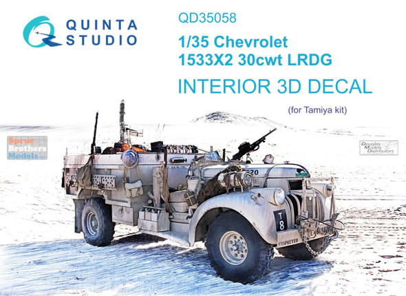 QTSQD35058 1:35 Quinta Studio Interior 3D Decal - Chevrolet 1533x2 30cwt LRDG (TAM kit)