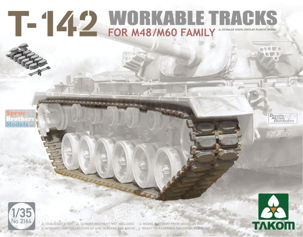 TAK02164 1:35 Takom T-142 Workable Track Set (for M48/M60 family)