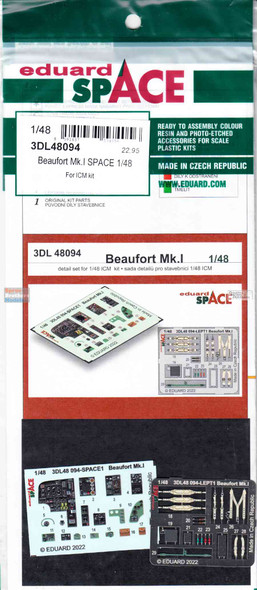 EDU3DL48094 1:48 Eduard SPACE - Beaufort Mk.I (ICM kit)