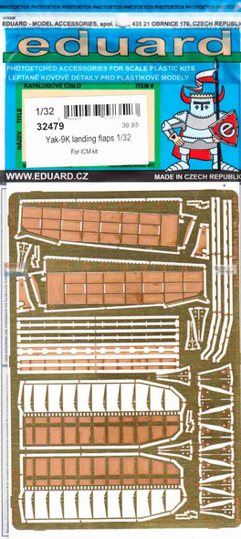 EDU32479 1:32 Eduard PE - Yak-9K Landing Flaps Set (ICM kit)
