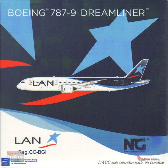 NGM55091 1:400 NG Model LAN B787-9 Reg #CC-BGI (pre-painted/pre-built)