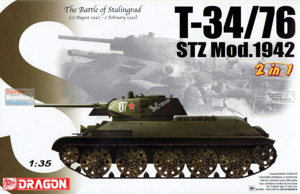 DML6453 1:35 Dragon T-34/76 STZ Mod.1942 Stalingrad (2in1)