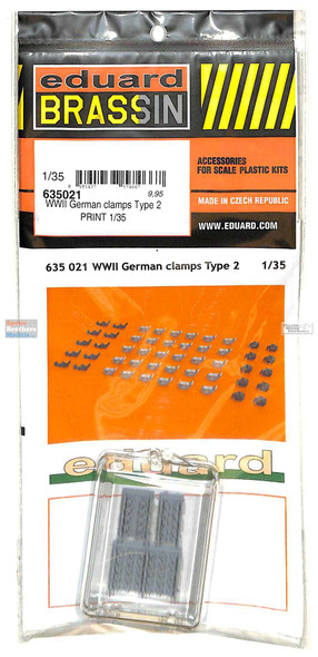 EDU635021 1:35 Eduard Brassin PRINT WW2 German Clamps Type 2 Set