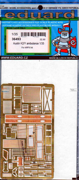 EDU36493 1:35 Eduard PE - Austin K2/Y Ambulance Detail Set (AFX kit)