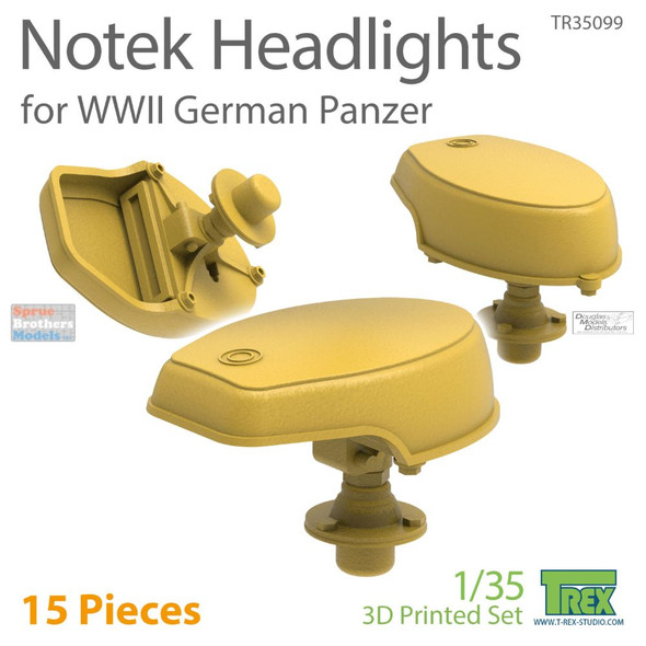 TRXTR35099 1:35 TRex - Notek Headlights for WW2 German Panzer