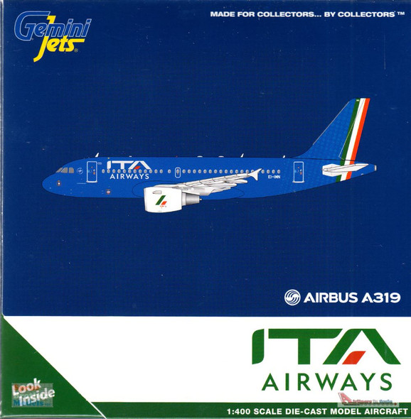 GEMGJ2128 1:400 Gemini Jets ITA Airways Airbus A319 Reg #EI-IMN (pre-painted/pre-built)