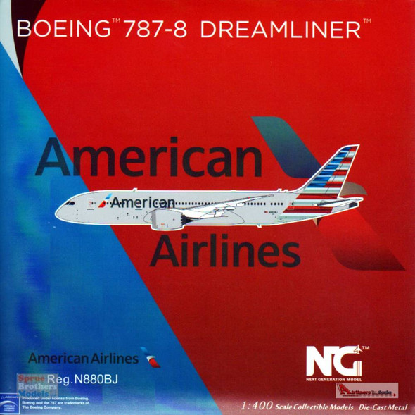 NGM59001 1:400 NG Model American Airlines B787-8 Reg #N880BJ (pre-painted/pre-built)