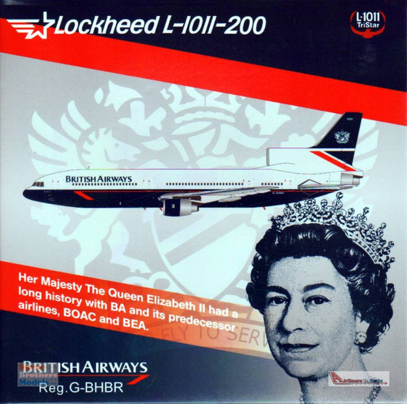 NGM32010 1:400 NG Model British Airways Lockheed L-1011-200 Reg #G-BHBR 'Queen Elizabeth II and BA' (pre-painted/pre-built)