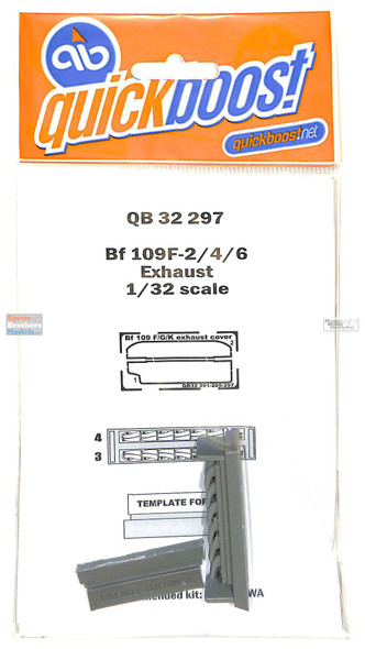 QBT32297 1:32 Quickboost Bf109F-2/4/6 Exhaust (HAS kit)