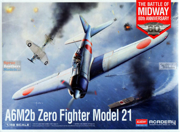 ACA12352 1:48 Academy A6M2b Zero Model 21 Battle of Midway 80th Anniversary