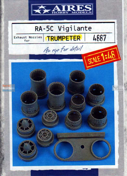 ARS4887 1:48 Aires RA-5C Vigilante Exhaust Nozzle Set (TRP kit)