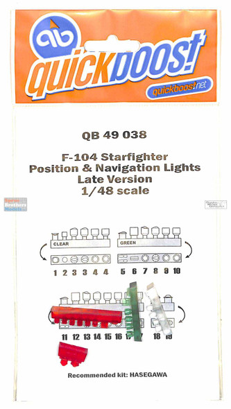 QBT49038 1:48 Quickboost F-104 Starfighter Position & Navigation Lights Late Version (HAS kit)