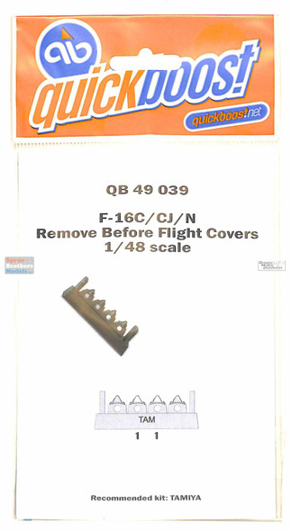 QBT49039 1:48 Quickboost F-16C F-16CJ F-16N Falcon Remove Before Flight Covers (TAM kit)