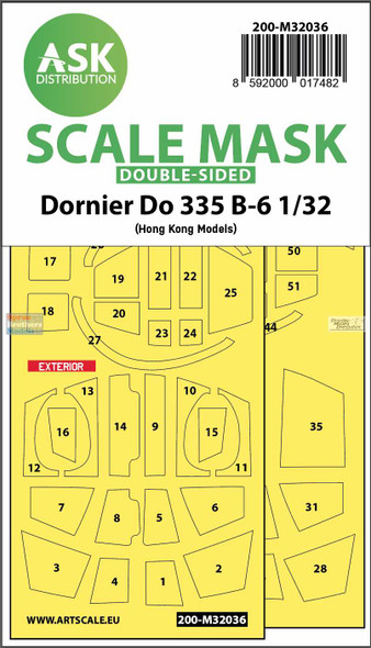 ASKM32036 1:32 ASK/Art Scale Double-Sided Mask - Do335B-6 (HKM kit)