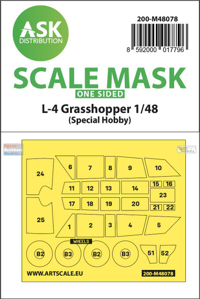 ASKM48078 1:48 ASK/Art Scale Mask - L-4 Grasshopper (SPH kit)