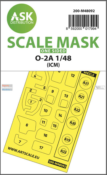 ASKM48092 1:48 ASK/Art Scale Mask - O-2A Skymaster (ICM kit)