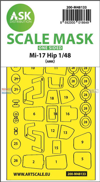 ASKM48133 1:48 ASK/Art Scale Mask - Mi-17 Hip (AMK kit)