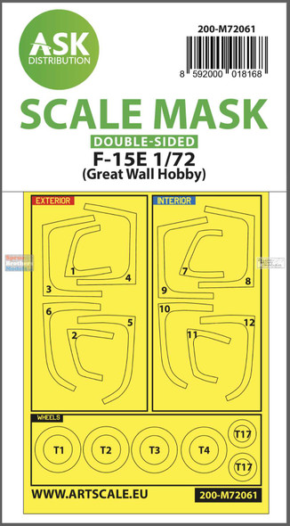 ASKM72061 1:72 ASK/Art Scale Double-Sided Mask - F-15E Strike Eagle (GWH kit)