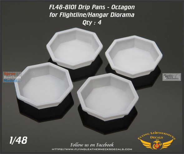 ORDFL488101 1:48 Flying Leathernecks Drip Pans - Octagon (for Flightline / Hangar Diorama)