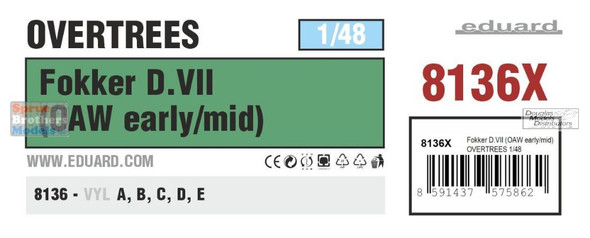 EDU08136X 1:48 Eduard Fokker D.VII (OAW Early/Mid) OVERTREES