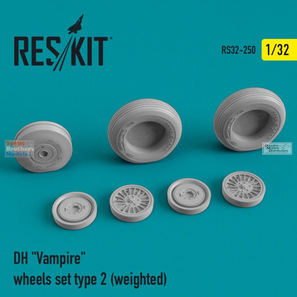 RESRS320250 1:32 ResKit DH Vampire Weighted Wheels Set Type 2