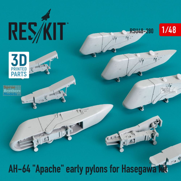 RESRSU480280U 1:48 ResKit AH-64 Apache Early Pylons (HAS kit)