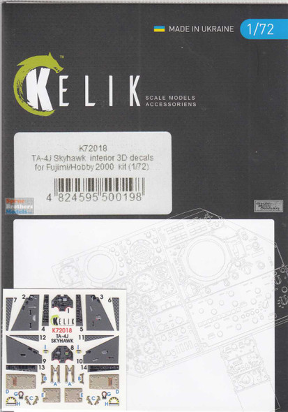 RESK72018K 1:72 ResKit/Kelik 3D Detail Set - TA-4J Skyhawk (FUJ/H2K kit)