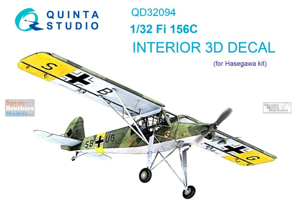 QTSQD32094 1:32 Quinta Studio Interior 3D Decal - Fi156C Storch (HAS kit)