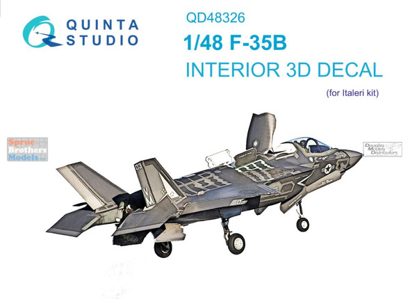 QTSQD48326 1:48 Quinta Studio Interior 3D Decal - F-35B Lightning II (ITA kit)