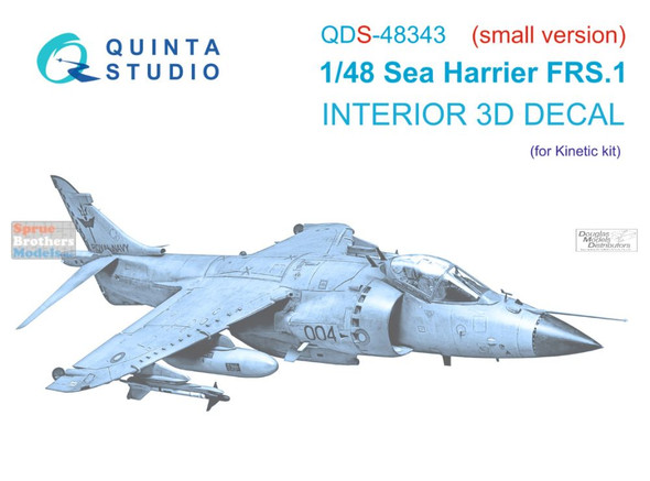 QTSQDS48343 1:48 Quinta Studio Interior 3D Decal - Sea Harrier FRS.1 (KIN kit) Small Version