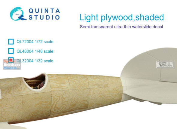 QTSQL32004 1:32 Quinta Studio Light Plywood (shaded)