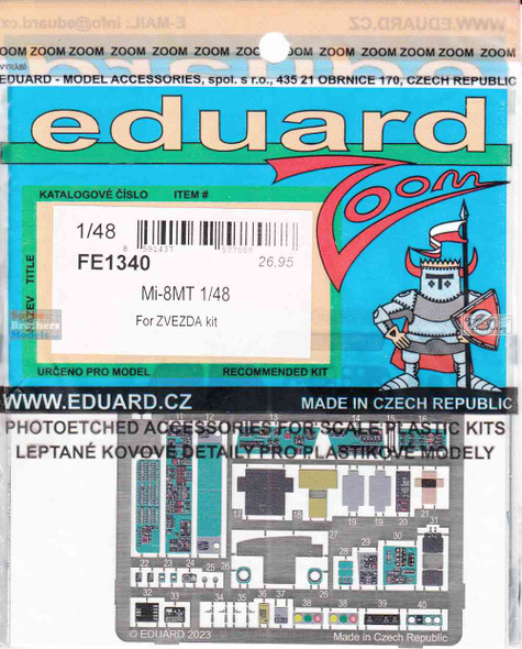 EDUFE1340 1:48 Eduard Color Zoom PE - Mi-8MT Hip (ZVE kit)