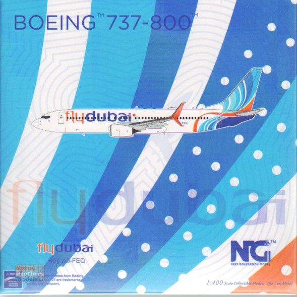 NGM58151 1:400 NG Model FlyDubai B737-800(S) Reg #A6-FEQ (pre-painted/pre-built)