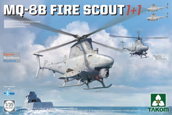 TAK02165 1:35 Takom MQ-8B Fire Scout [2 kits in 1]