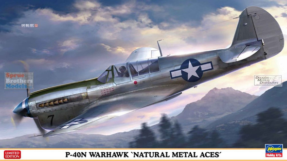HAS07516 1:48 Hasegawa P-40N Warhawk 'Natural Metal Aces'