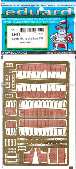 EDU32483 1:32 Eduard PE - Spitfire Mk.I Landing Flaps (KOT kit)