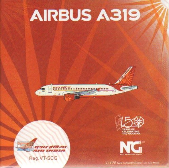 NGM49008 1:400 NG Model Air India Airbus A319-100 Reg #VT-SCG (pre-painted/pre-built)