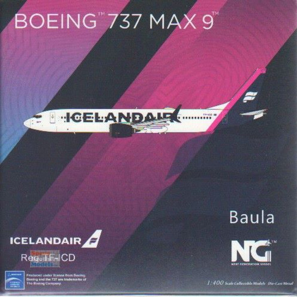 NGM89008 1:400 NG Model Iceland Air B737 Max 9 Reg #TF-ICD 'Baula' (pre-painted/pre-built)
